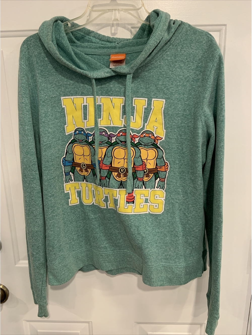 Boys Nickelodeon Teenage Mutant Ninja Turtles Green Hoodie Size XL 15/17